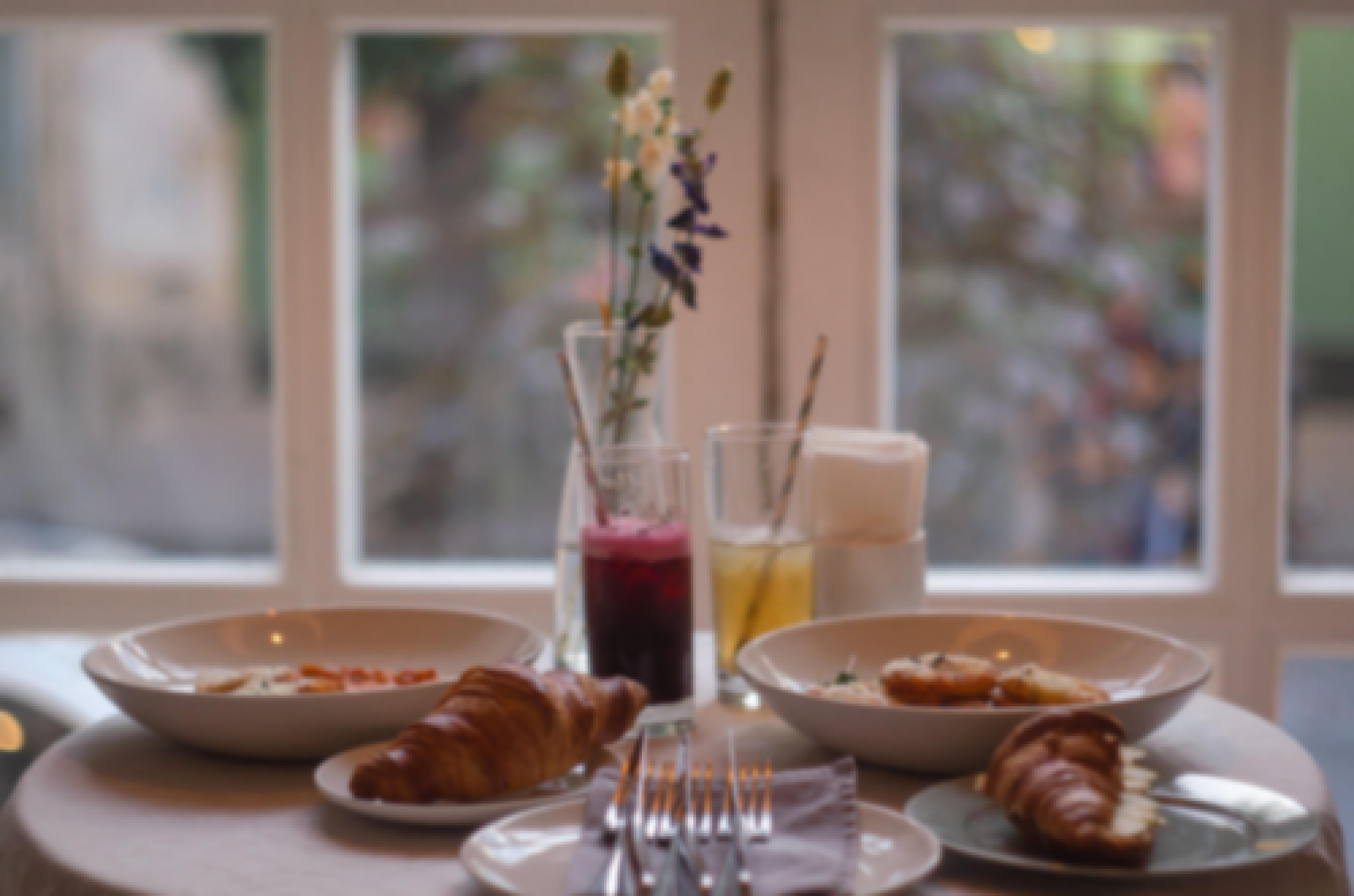 A hotel serving continental breakfast