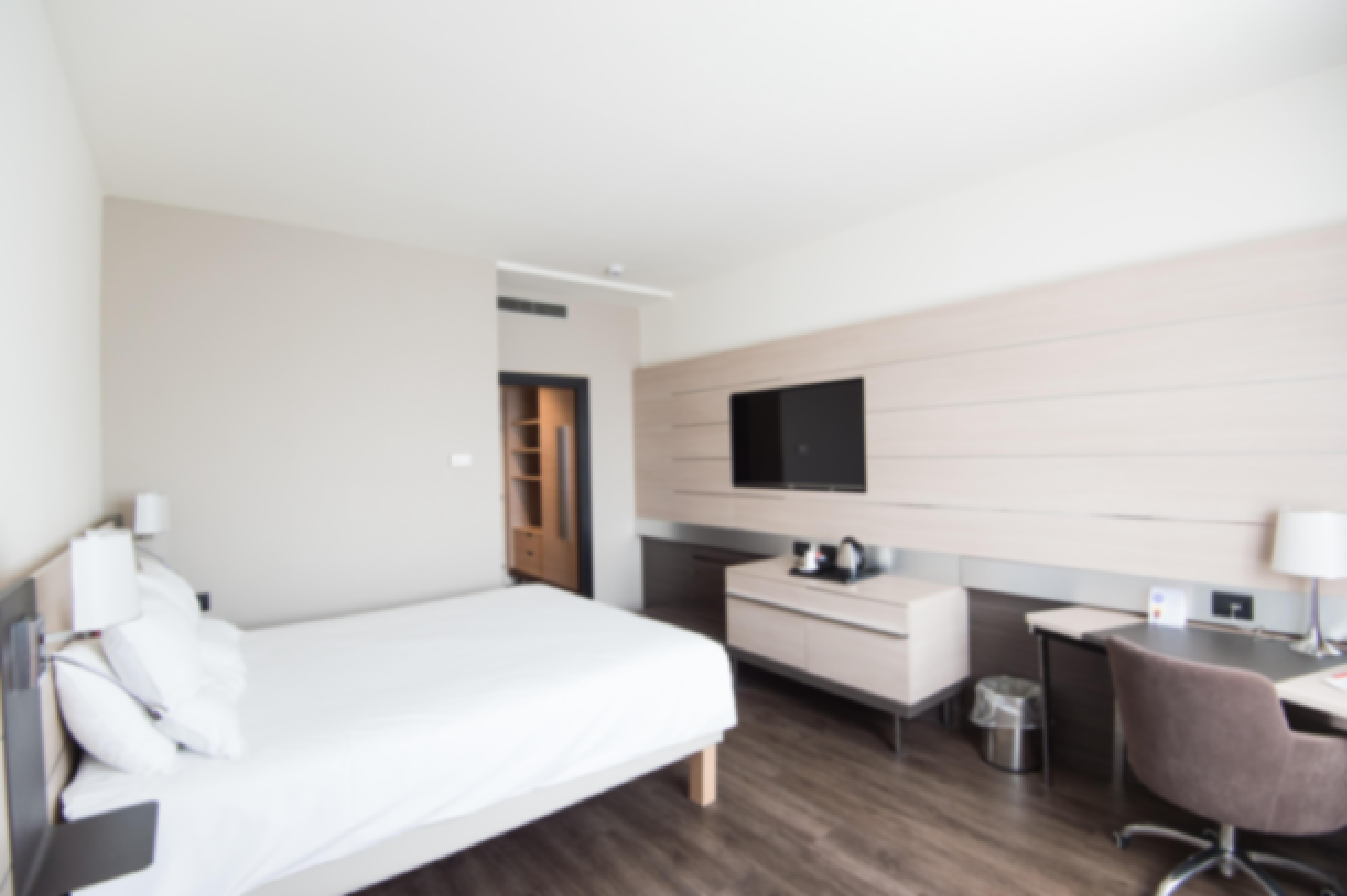 Basic amenities in a modern hotel room