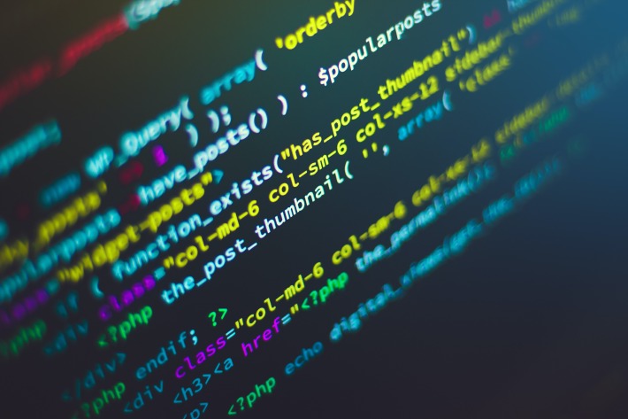 Python source code displayed on a monitor