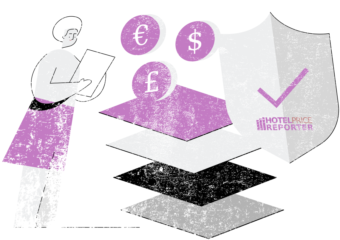 Hotel rate parity checker illustration